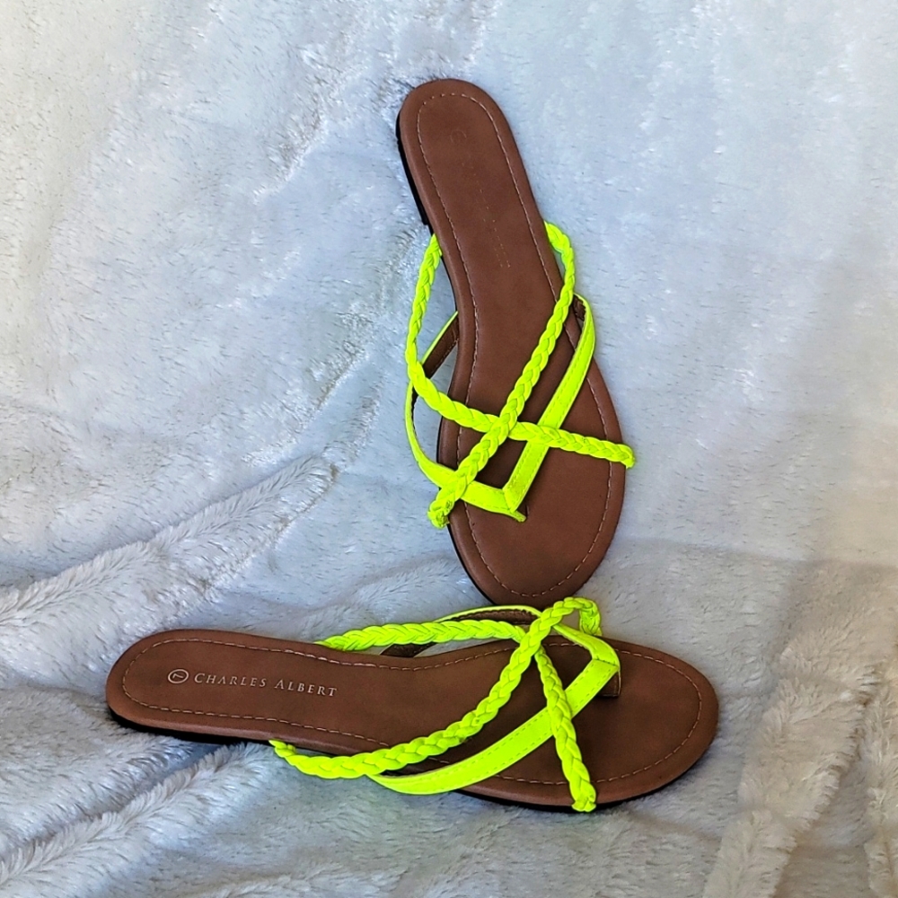 Charles Albert size 7 flip flops/sandals
